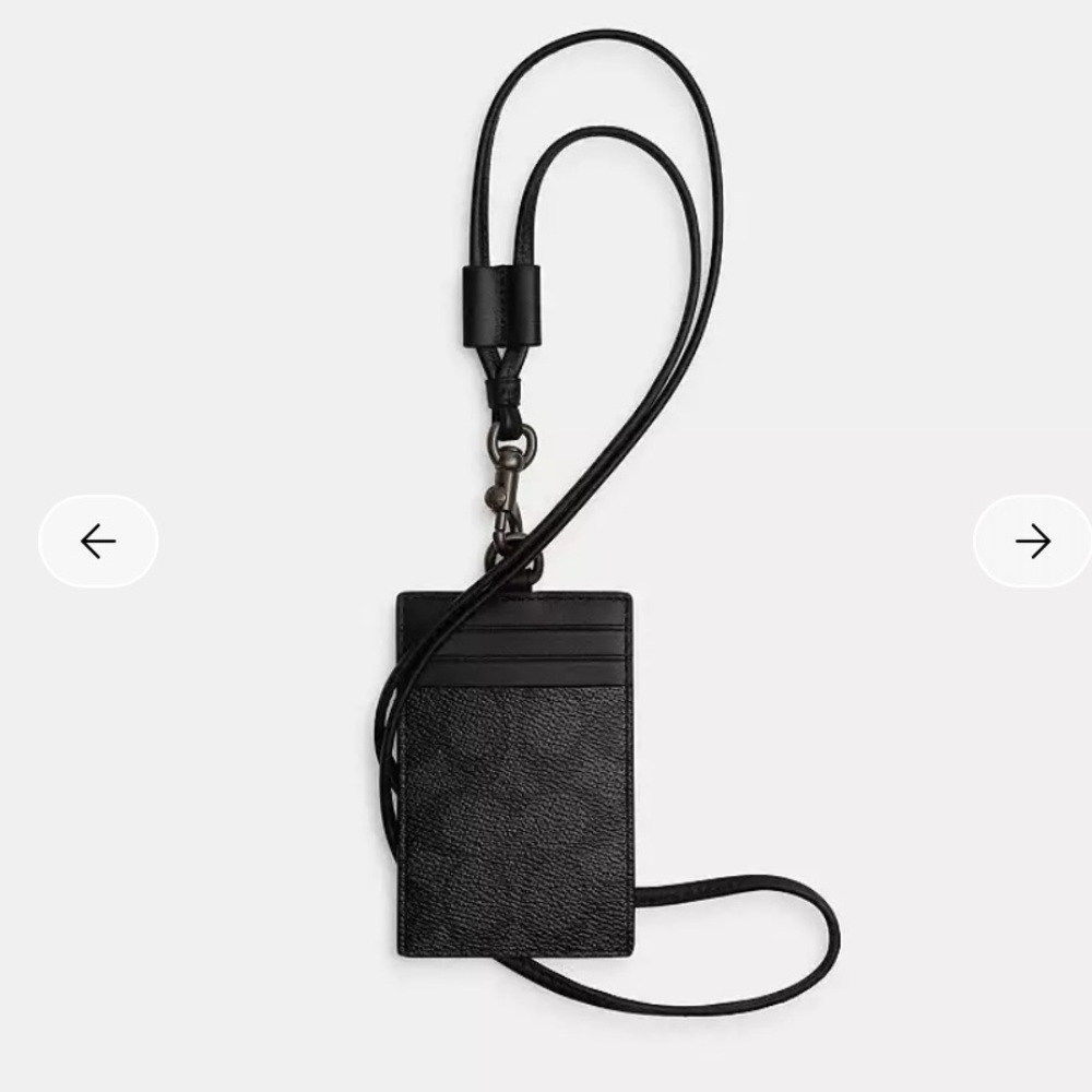 COACH Id Lanyard In Signature Canvas - Picture 6 of 7
